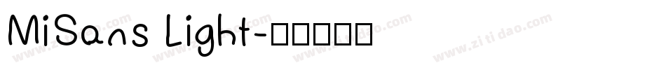 MiSans Light字体转换